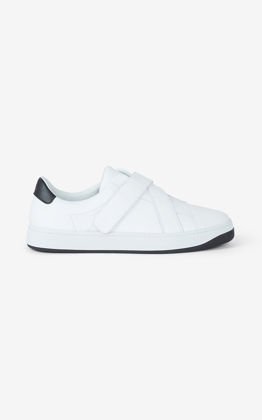 Kenzo Kourt leather Sneakers White For Mens 4957LNHQF